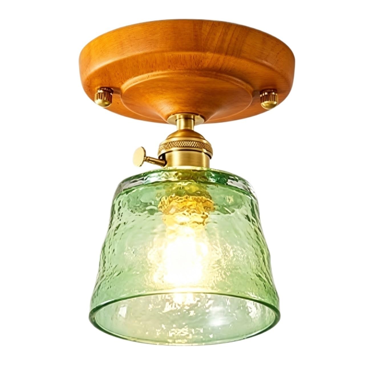 Industrial Flush Mount Fixture With Vintage Farmhouse Ceiling Lamp