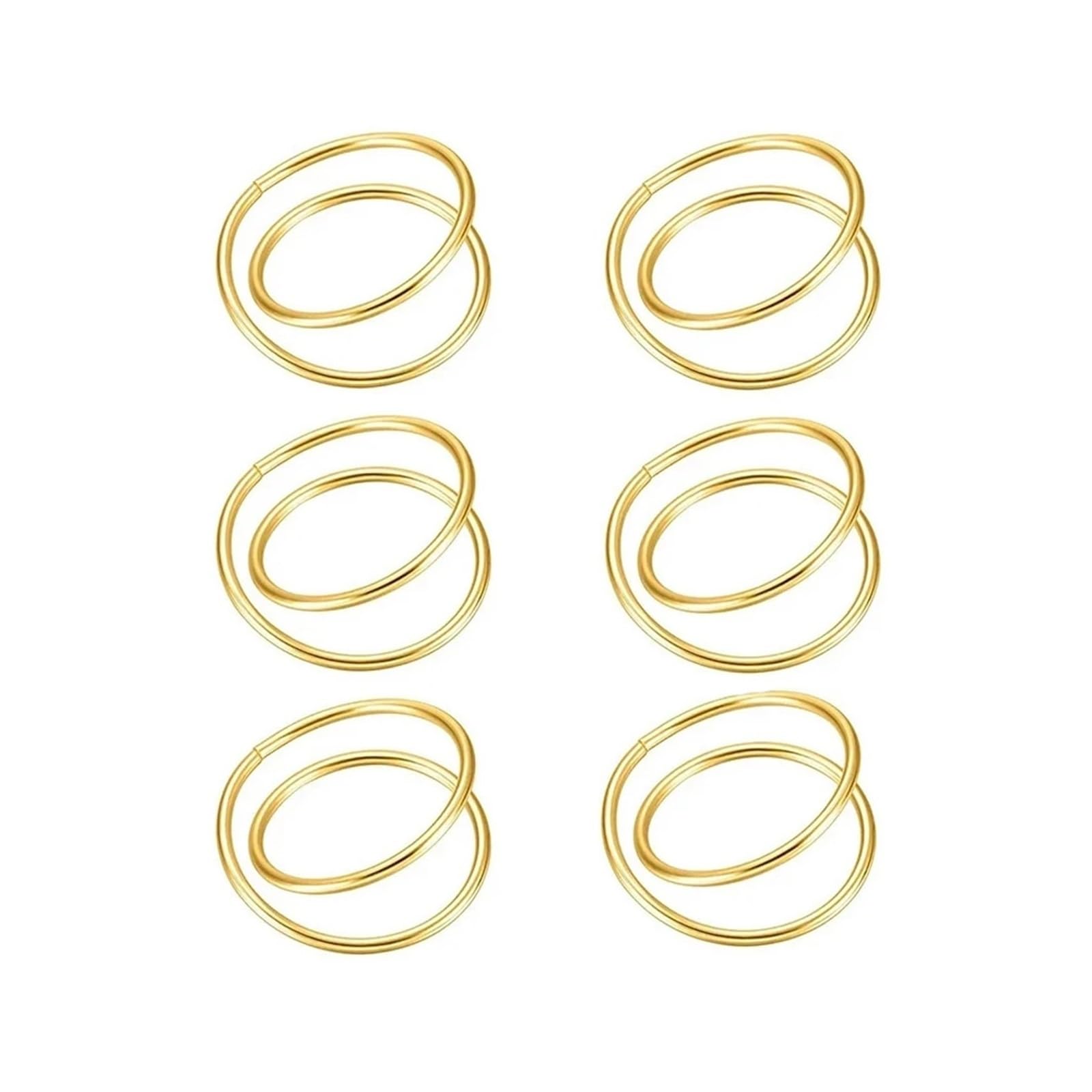 24PCS Gold Napkin Rings Metal Napkin Holders for Wedding Party Dinner Table Decoration