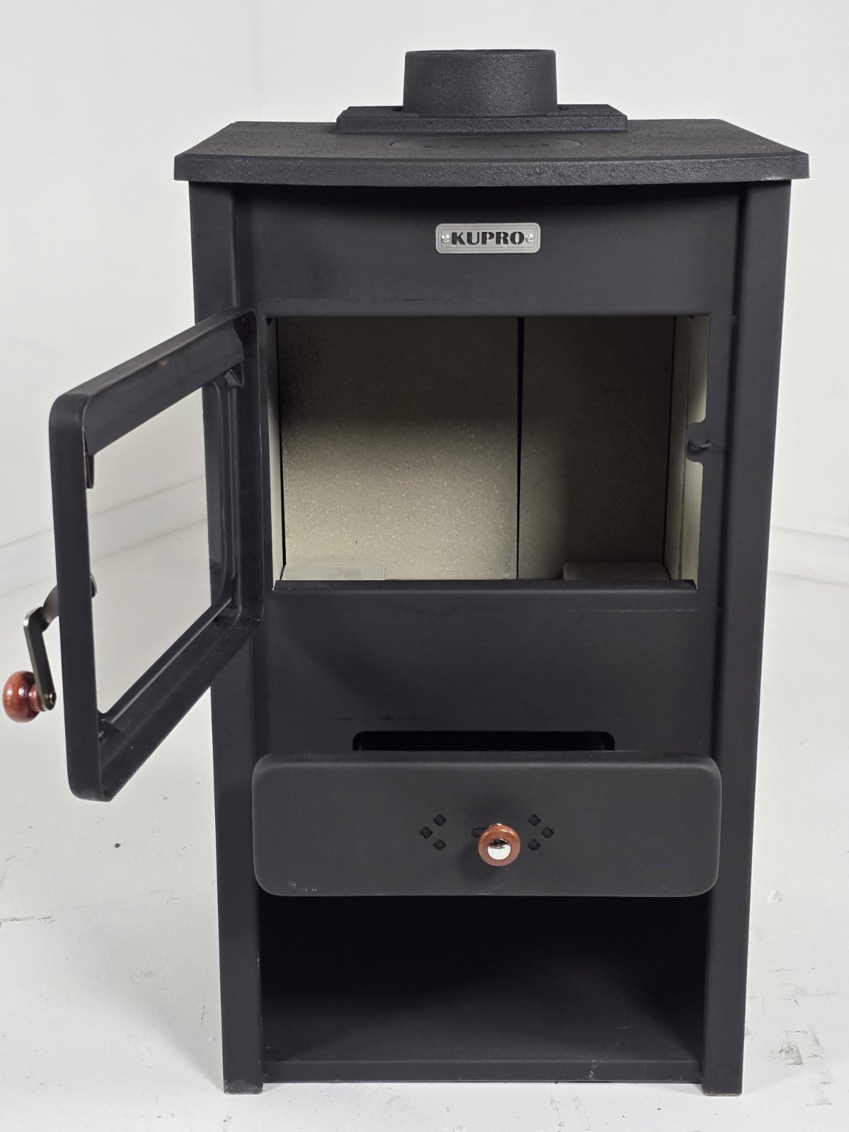 Brûleur à bois en fonte 8,4 kW avec couvercle