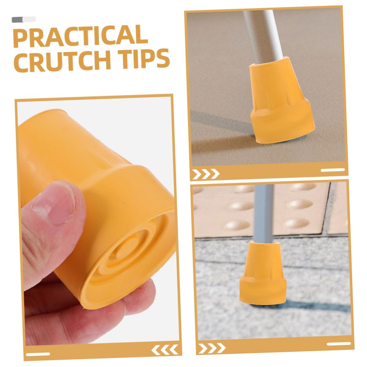 FOMIYES 6pcs Walking Stick Foot Pads Crutch Tips Trekking Pole Tips Protectors Hiking Poles Protectors