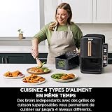 NINJA Double Stack XL Air Fryer 2 Compartiments Verticale, Compact, 4 Niveaux de Cuisson, Capacité de 9,5L, Air Fryer 6-en 1, Pièces Antiadhésives Amovibles Lavables Au Lave-Vaisselle, Noir/Cuivre - 5
