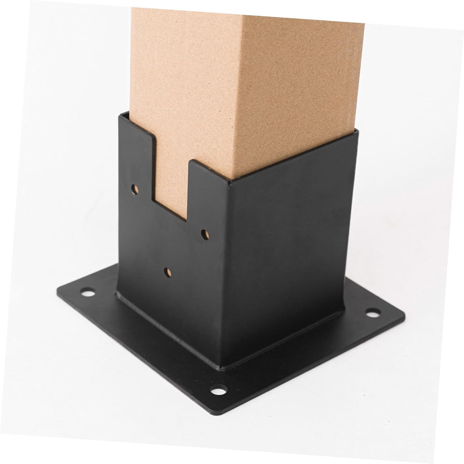 1Set Metal Mailbox Post Base Protector Durable Deck Post Bracket for Mailboxes and Fences Easy to Install Support for Outdoor Posts