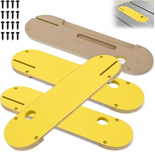 Zero Clearance Table Saw Insert for DeWalt with Riving Knife Slot | Miter Saw Zero Clearance Insert for DeWalt 7491, 7491RS, 7490 (Type 1), 744, 745, 746, 7480, with 16 Off-set Screws (4-Pack)