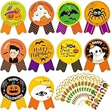 METBOU ハロウィン ギフトシール 220枚 リボン型 ハロウィン ラッピング シール かわいい 封かんシール プレゼント 包装