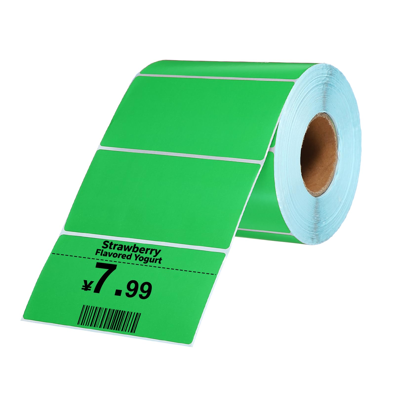 PATIKIL 1000 Pcs Thermal Labels, 2x3.94 Inch Thermal Printer Labels Stickers Self Adhesive Tags Rectangle Paper Roll Small for Printer Shipping Label Mailing UPS Barcode Address, Green
