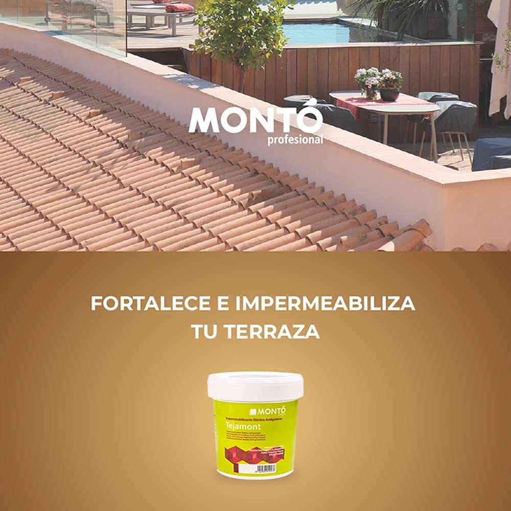 Pintura de Imprimación para Antes de Impermeabilizar Terrazas y Techos. Primer Impermeabilización color Rojo 12L