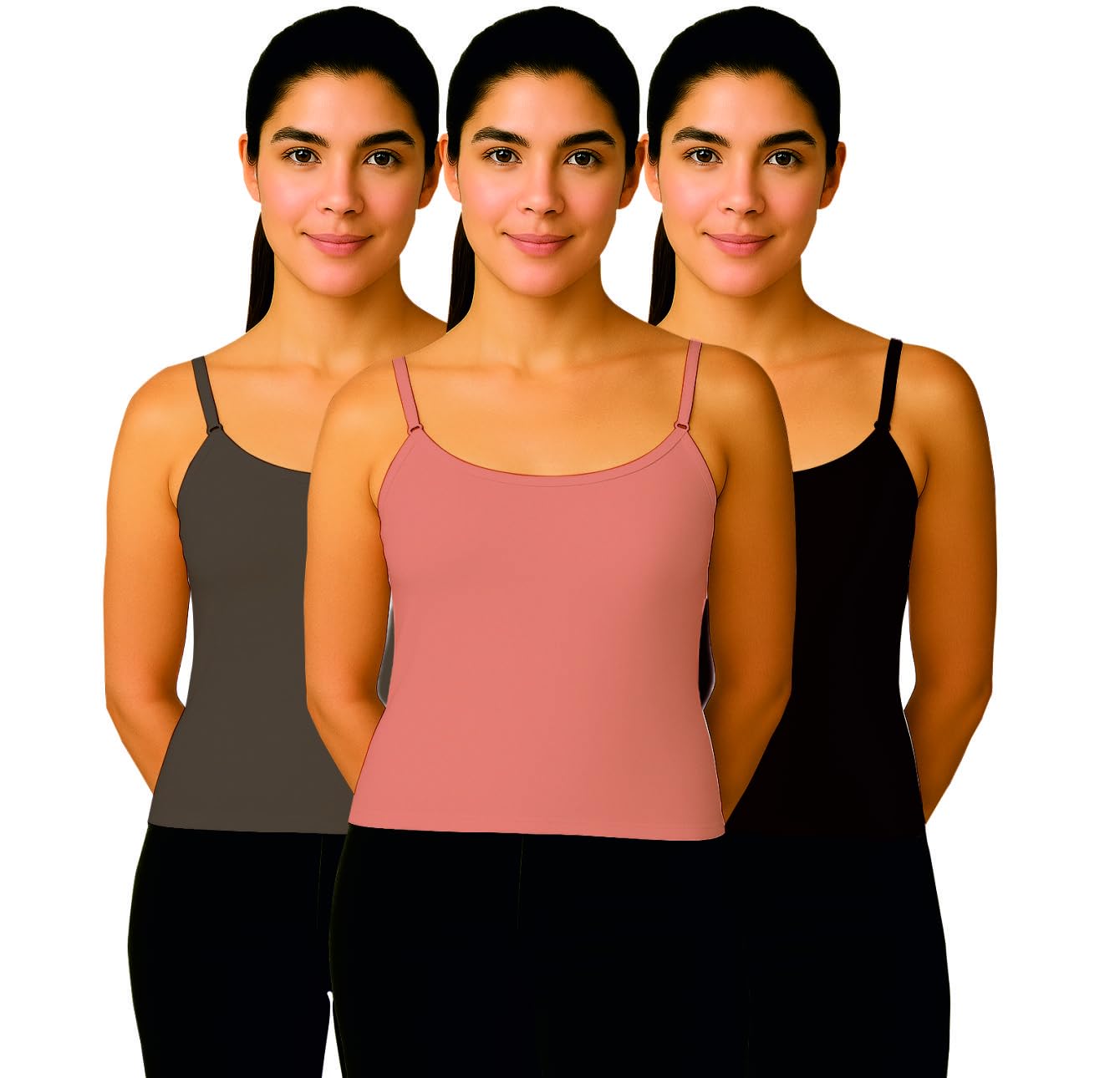 milton ( label) Camisole for Women Pure Cotton Sleeveless Innerwear | Soft Breathable Cotton Slip for Ladies Pack of 3-picture-38