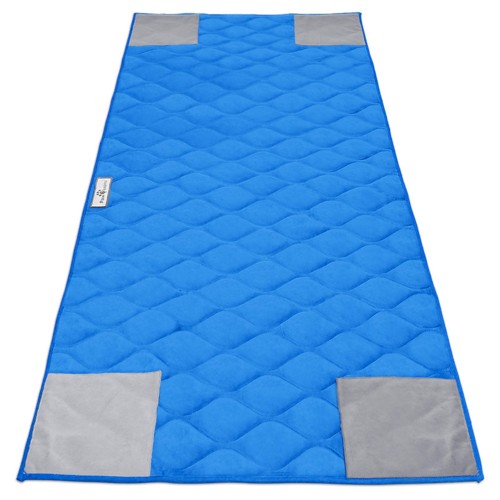 Paw Inspired PopCorner Guinea Pig Cage Liners | Washable Fleece Bedding for Guinea Pigs, Ferrets, Rabbits, Hamsters, Small Animals | Super Absorbent Pee Pads with Reinforced Corners (C&C 2X5, Blue)