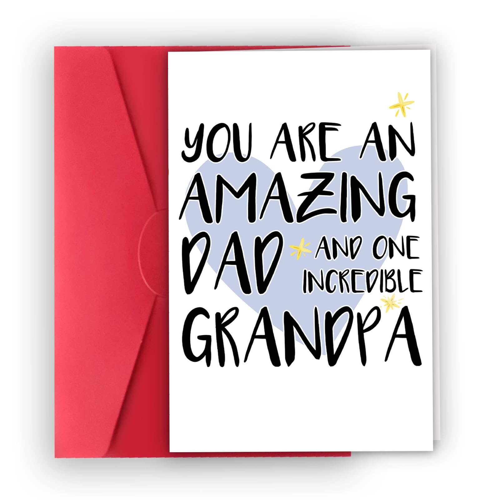 Funny Grandpa Fathers Day Cards from Kids, Unique Father's Day Card for Granddad from Granddaughter Grandson, Cute Fathers Day Card for Grandpa Dad