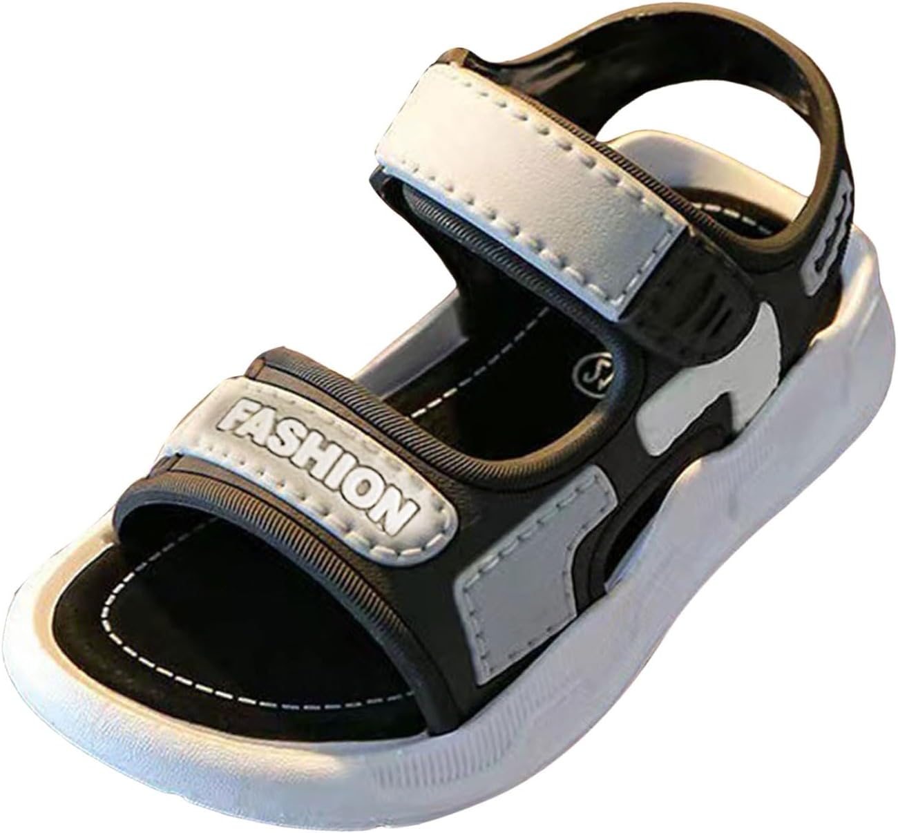 Boy’s Baby Toddler Casual Sandals Lightweight Double Adjustable Strap Beach Flip Flop Fashion Breathable Open Toe Outdoor Summer Sport Sandals Soft Cushion Footbed Sandal for 2-11 Years