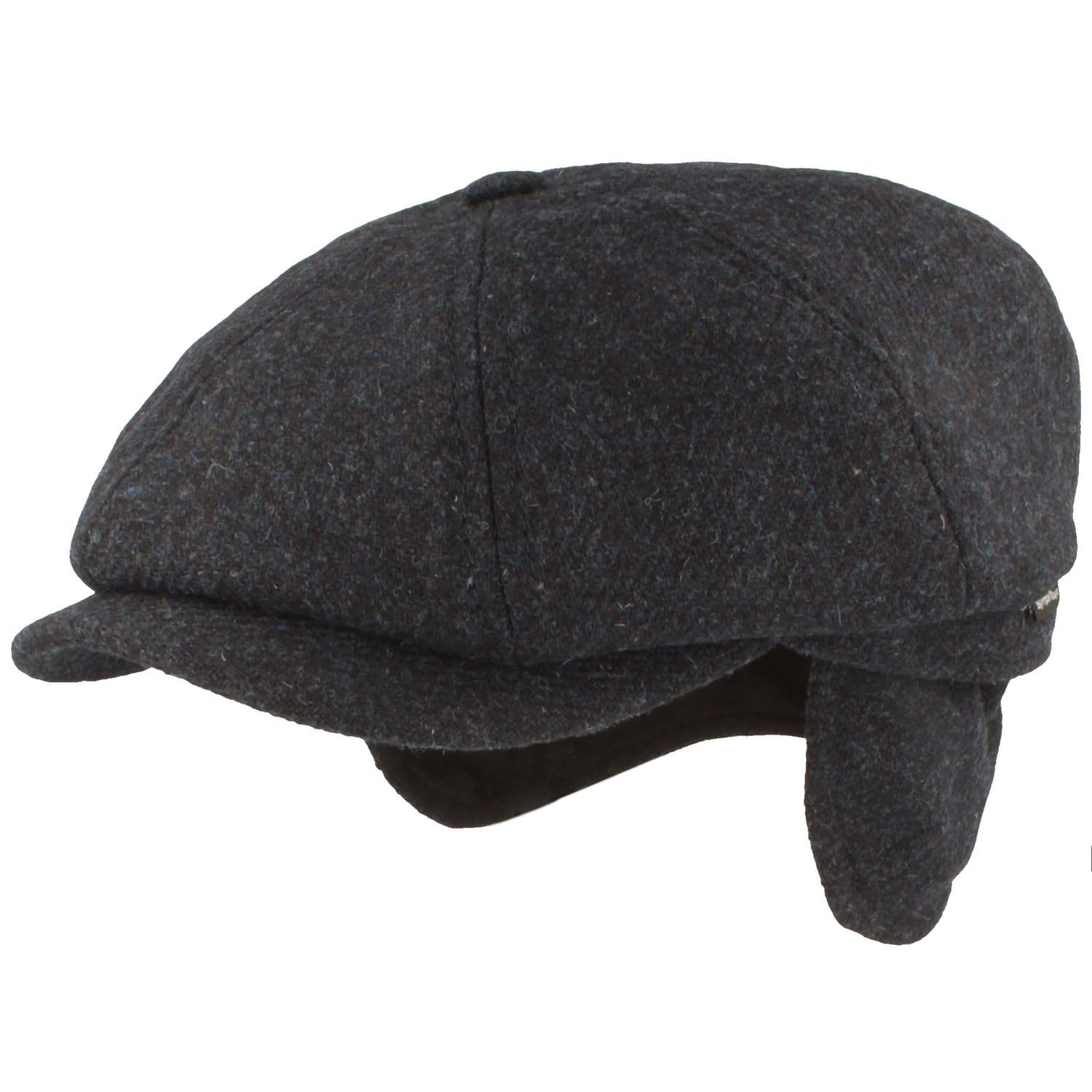 Breiter Gorro de invierno con membrana Sympatex y protección para las orejas plegable, 8 piezas, de lana, 57, azul estampado, 57