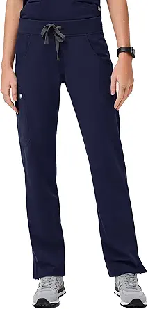 FIGS Kade Cargo Scrub Pants for Women  Classic Fit, Straight Leg, 4 Pockets, Yoga Waistband, Anti-Wrinkle Women Scrub Pants