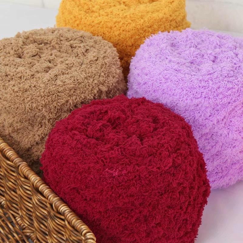 4/6/8/10 Rotoli 100g Filato Morbido a Pelo Corto, Filato Grosso per lavori a Maglia, per Lavorare all'Uncinetto Sciarpe, Cappelli, Guanti, Coperte, Asciugamani e Altri progetti Fai da Te