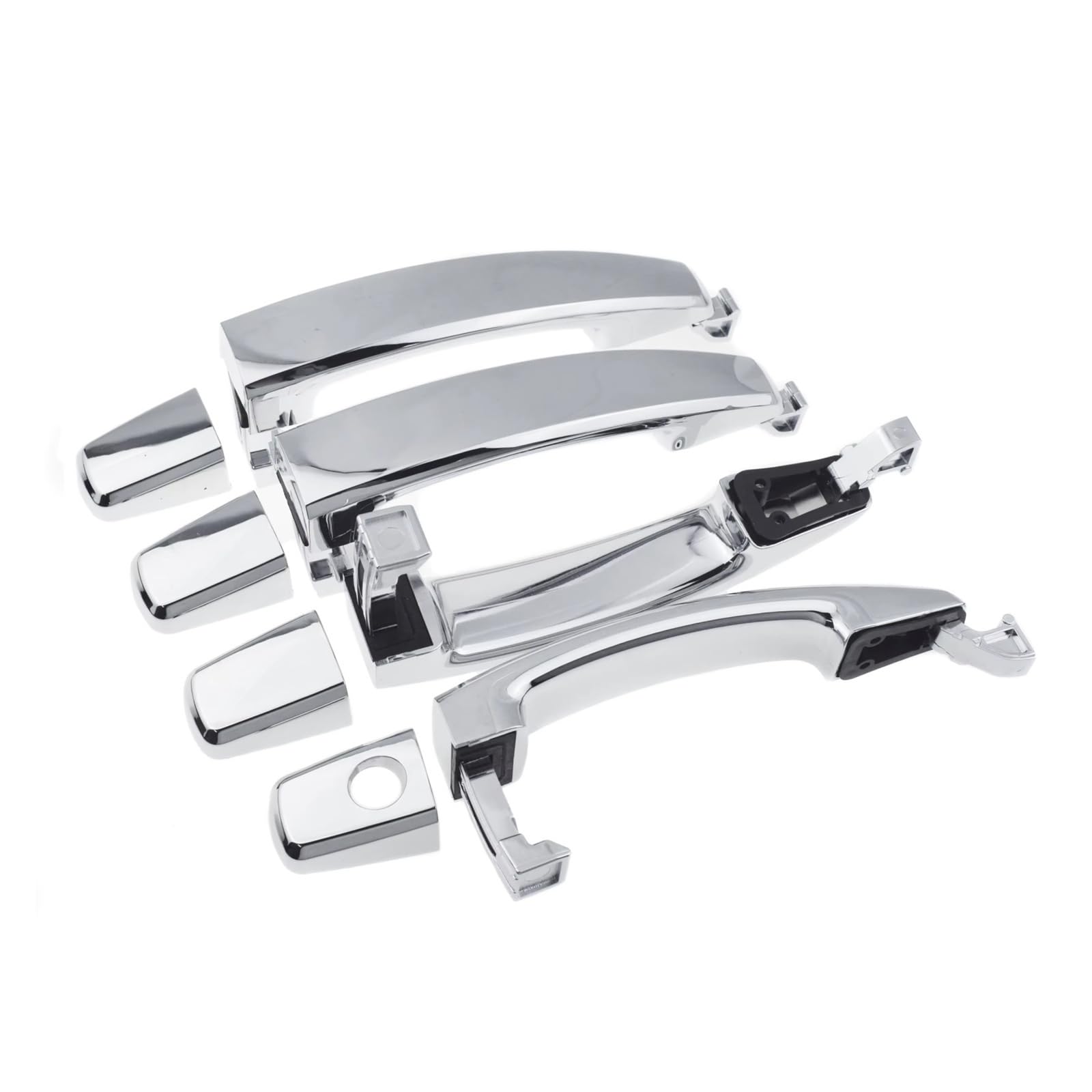 Qjahxkf 4 Sides 1 Hole Replacement Exterior Door Handles Chrome Exterior Door Handle 96468266 96468306 For Chevrolet For Captiva For Sport For Aveo For Saturn For Vue Outer Handle(4 Sides 1 Hole)