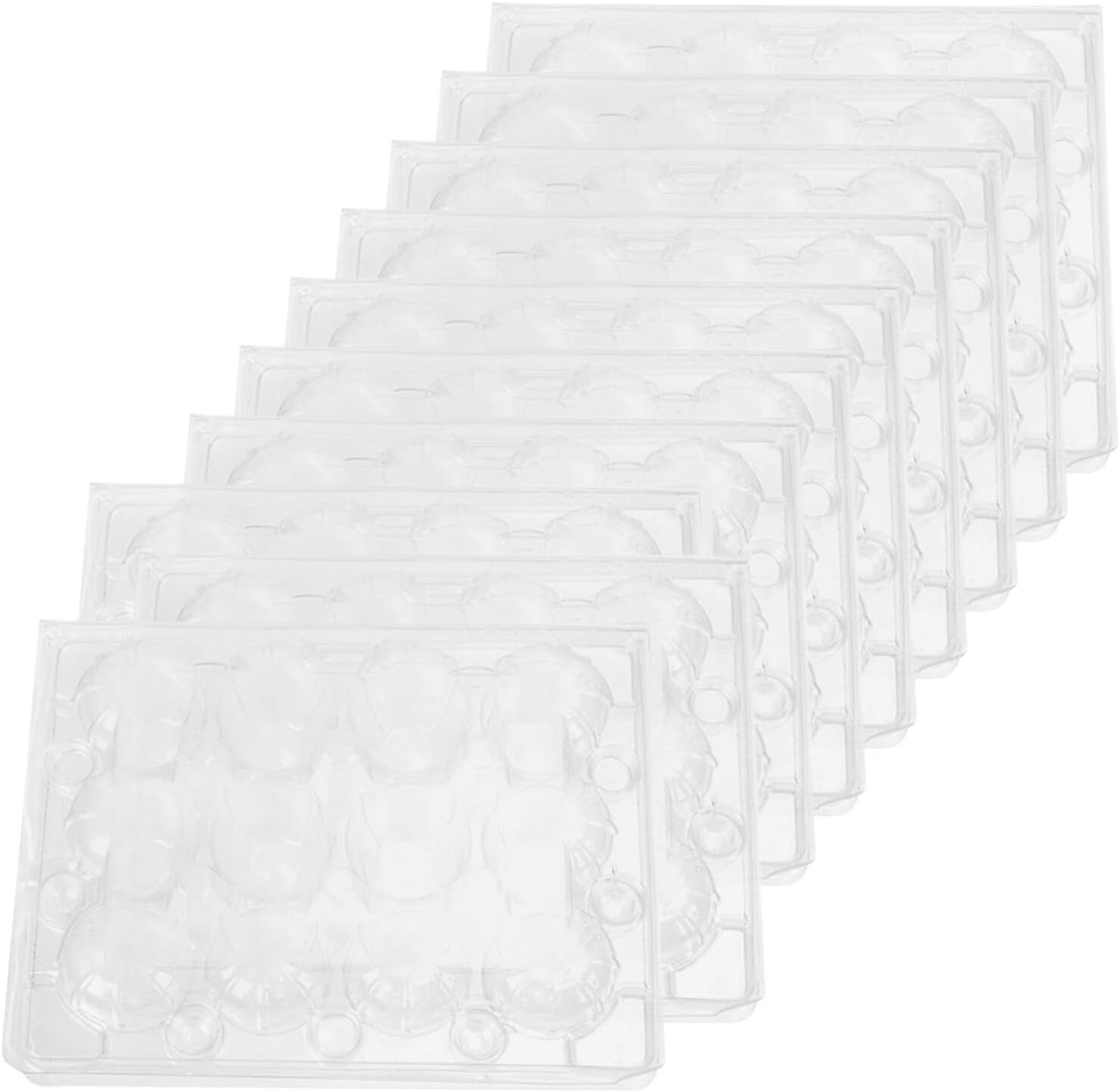 120pcs Plastic Quail Egg Cartons 12-count Reusable Egg Storage Trays for Refrigerator and Farm Market Display