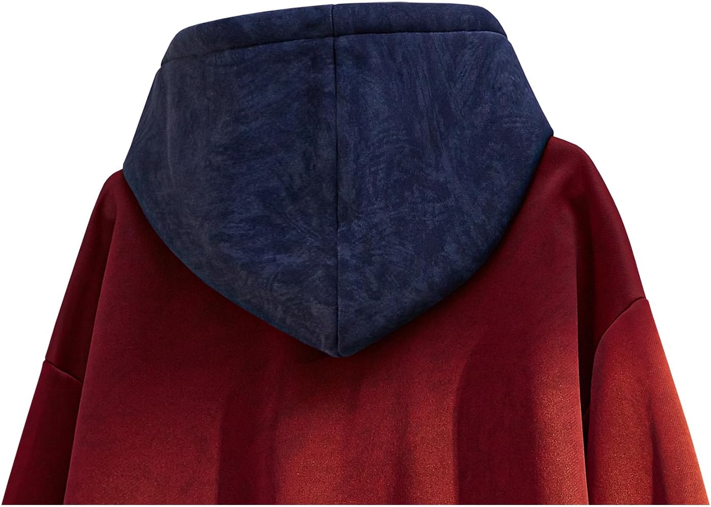 GURUNVANI Men's Oversized Tie Dye Hoodie Sweatshirt Contrast Color Long Sleeve Casual Streetwear Hooded Pullover