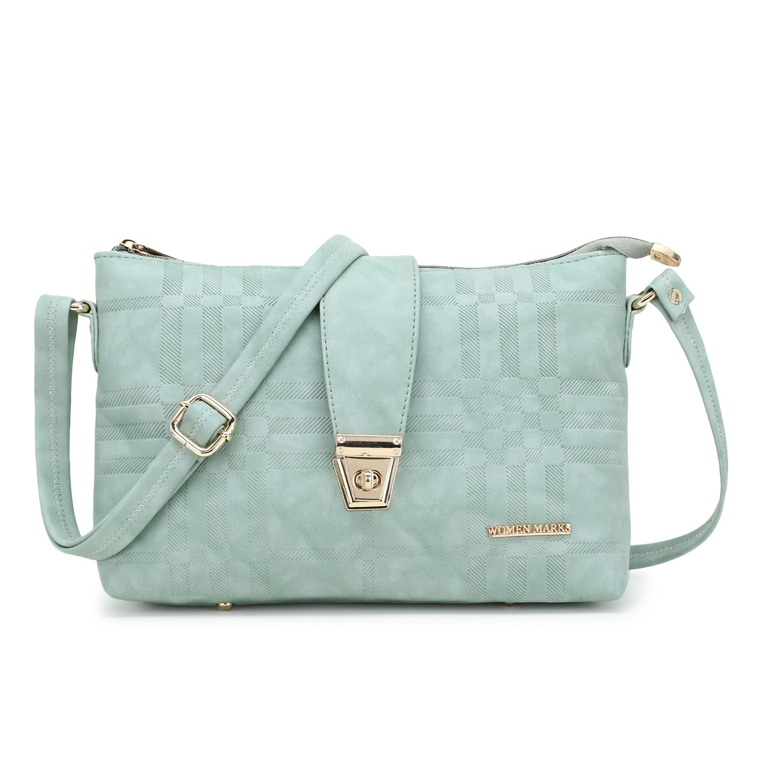 WOMEN MARKS, Womens PU Leather Sling/Crossbody Bag, with Internal Pocket, Pretty Look in Multiple Color for women (GREY) (B09C3XV3ZS) Amazon Price History, Amazon Price Tracker