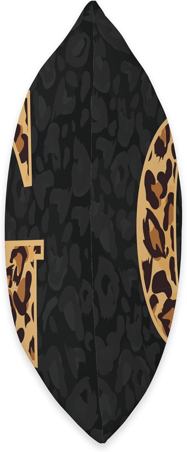 Cheetah Print Letter G Leopard Initial Women Girls Throw Pillow