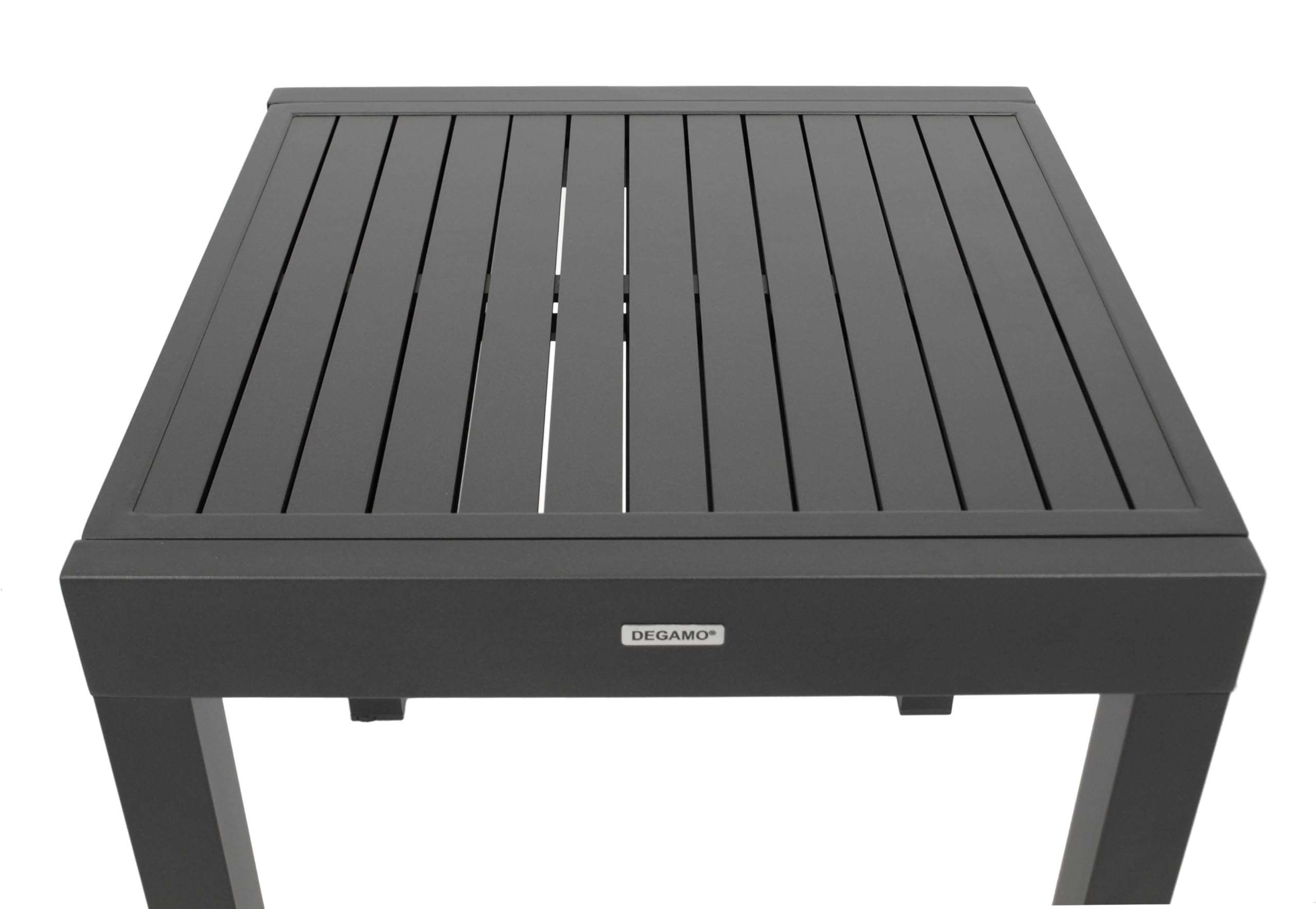 DEGAMO Balkontisch Ausziehtisch Alcudia 70/140x70cm, Aluminium anthrazitfarben, Outdoor wetterfest