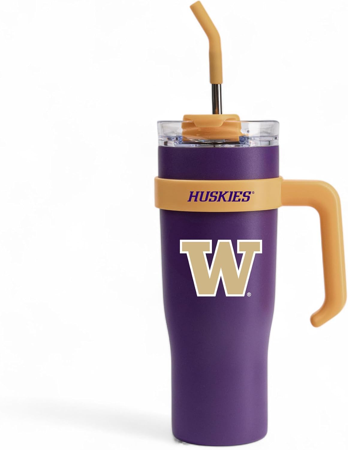 The Memory Company | Licensed NCAA 40oz Team Color Slim Tumbler with Straw and Handle