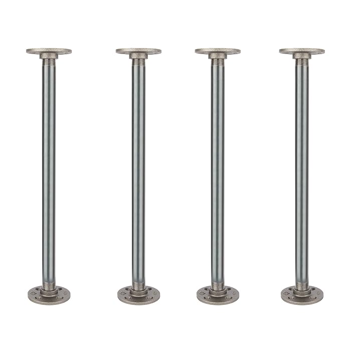 Buy PIPE DECOR ¾ in. x 18 in. Round Flange Pipe Table Legs (4 Pack