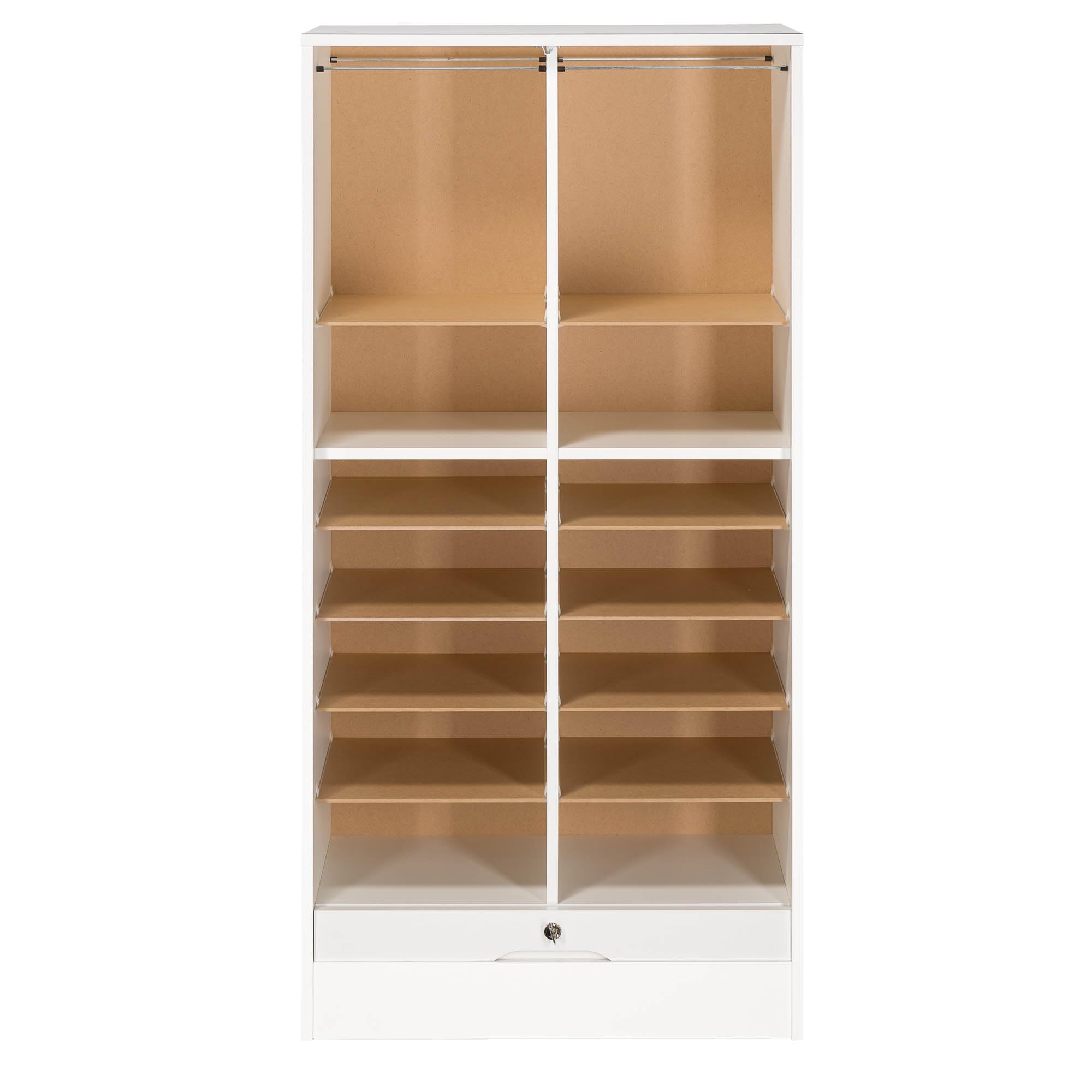 Générique Classeur à Rideau Double Bois H 140 cm (Blanc)