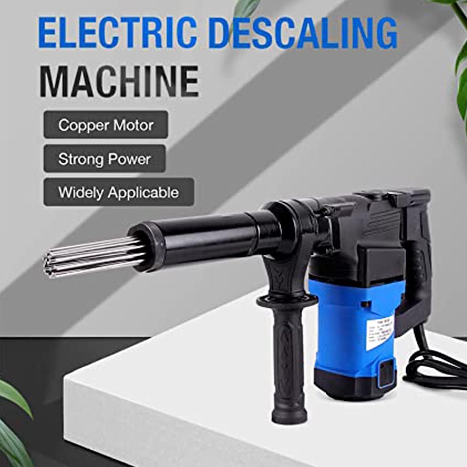 Scaler elettrico ad ago, 1100 W, strumento portatile di grado industriale per sverniciare e pulire scorie, scalpelli a getto ad alta potenza per una preparazione efficiente della superficie