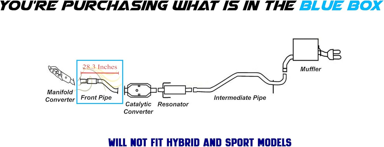 Exhaust Front Pipe Compatible for 2010-2012 Ford Fusion 2.5L | Stainless Steel | Northeastern Exhaust | Free Gaskets Included | Direct-Fit Replacement