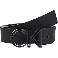 Calvin Klein Uomo Cintura in Pelle, Nero (Ck Black Smooth)