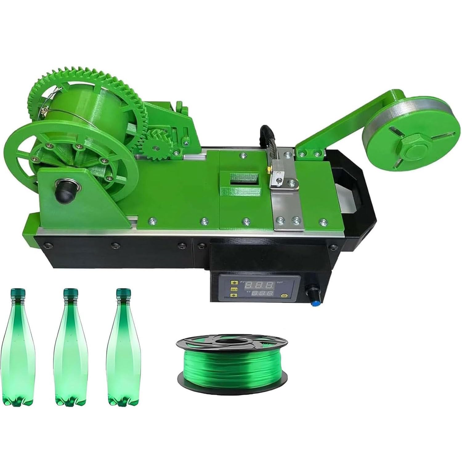 Macchina per la produzione di filamenti per stampanti 3D, Pultrusione di filamenti 3D da bottiglie di plastica, Macchina per la produzione di filamenti per stampanti 3D con controllo digitale D