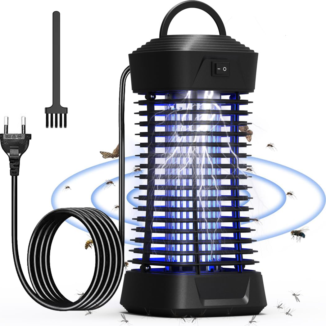 Lampada antizanzare elettrica per interni/esterni, 4500V ad alta potenza, trappola per zanzare impermeabile per insetti volanti, lampadina antizanzare, lampada antizanzare