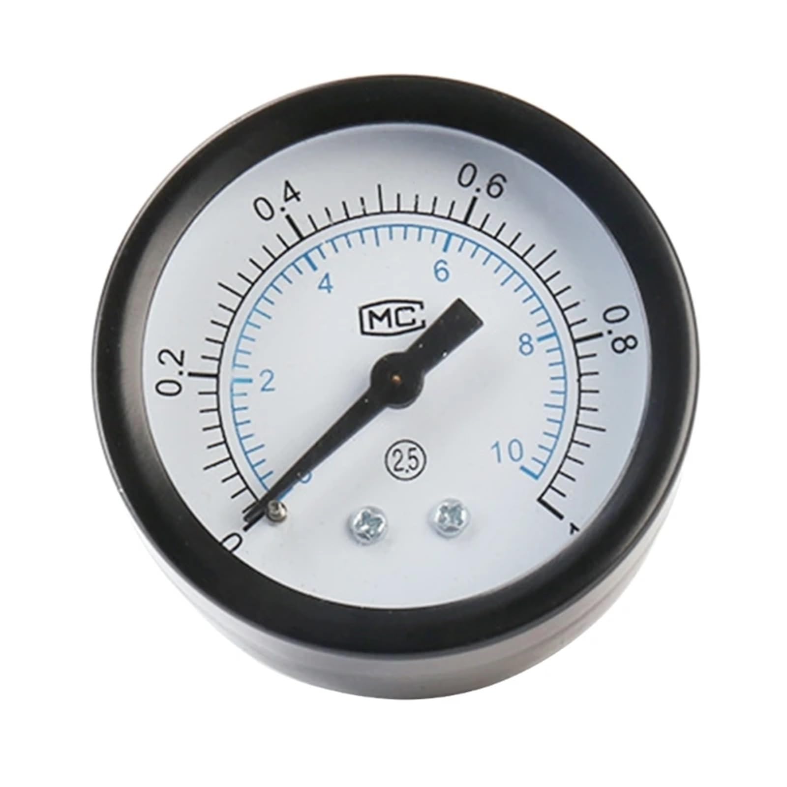 Manometro per Pressione dell'Aria da 1/4" per compressore d'Aria, Fluido Idraulico Pneumatico, gusci di Ferro, manometro per Pressione in Bar