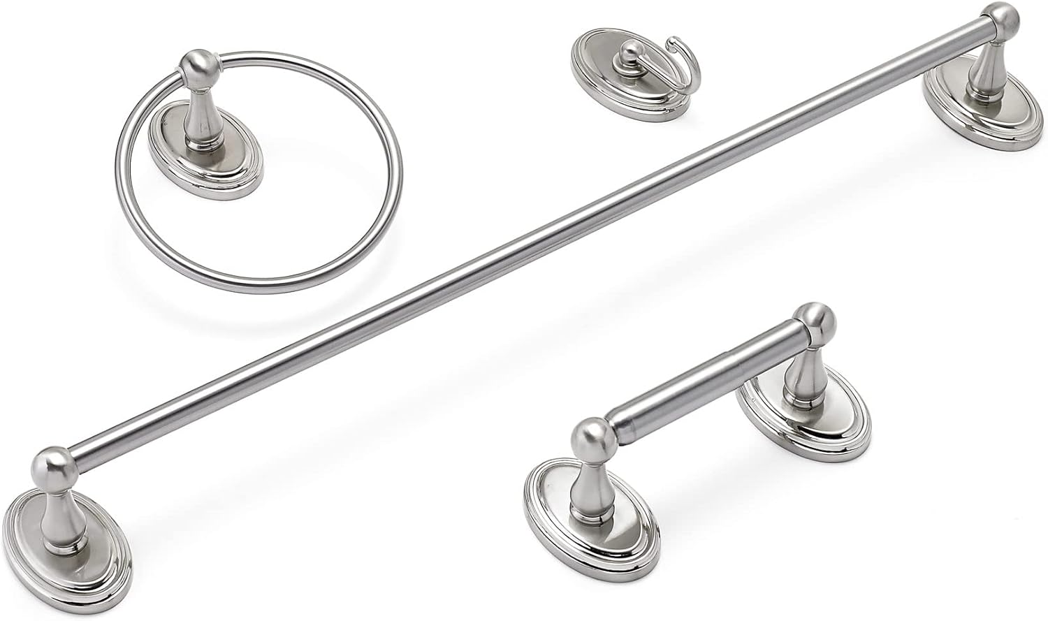 Richelieu | 4 Piece Wyndham Bathroom Hardware Value Pack, Brushed Nickel