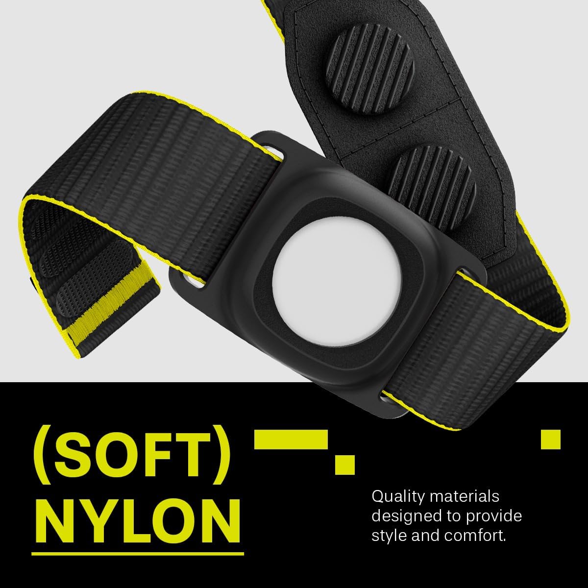 MAG-iT Magnetic Golf Range Finder Strap Designed for AirTag (1st & 2nd Gen) – GPS Tracker Holder Compatible with Find My App – Magnetic Mount for Golf Cart – Black