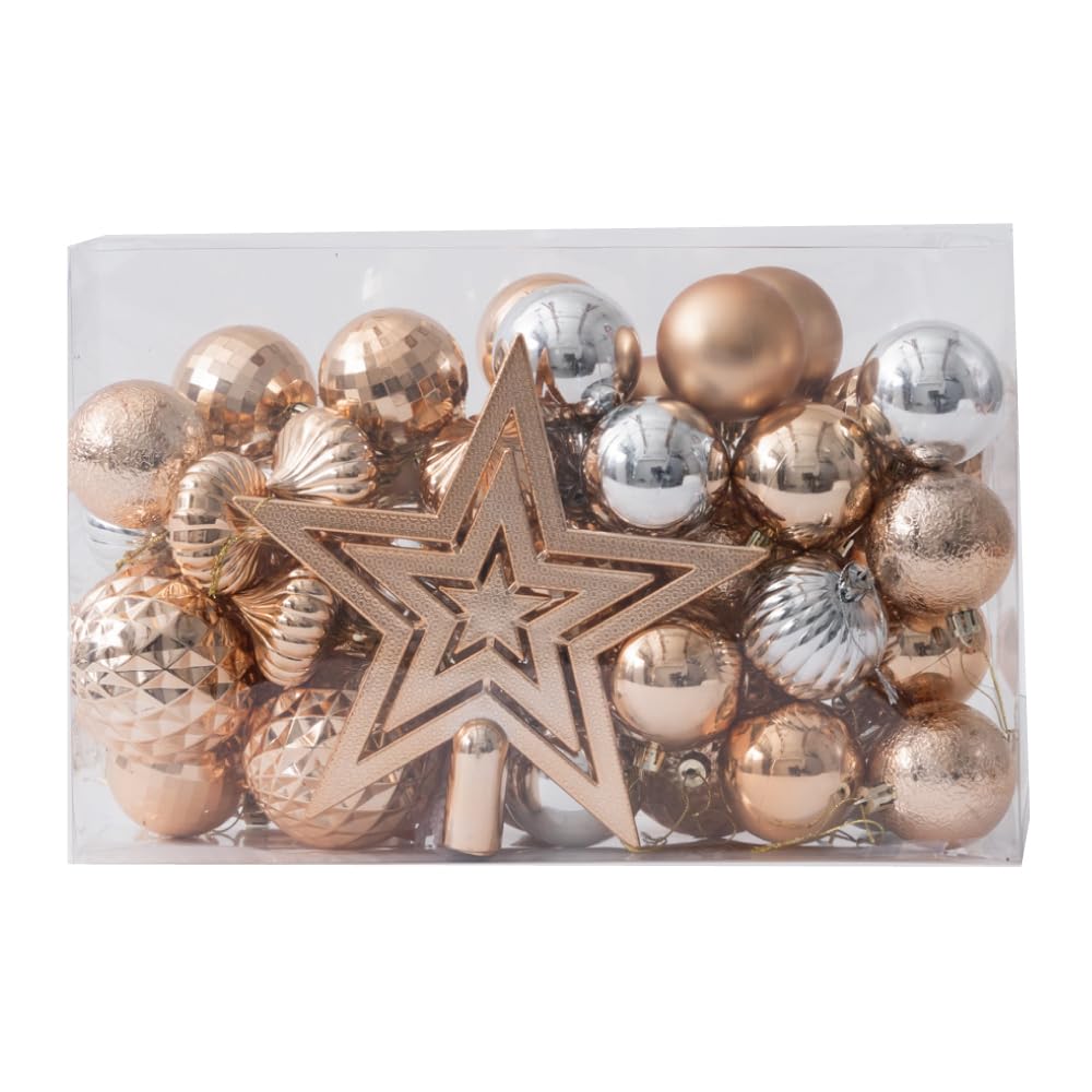 Amazon.co.jp: クリスマス オーナメント 66個セット 装飾 飾り