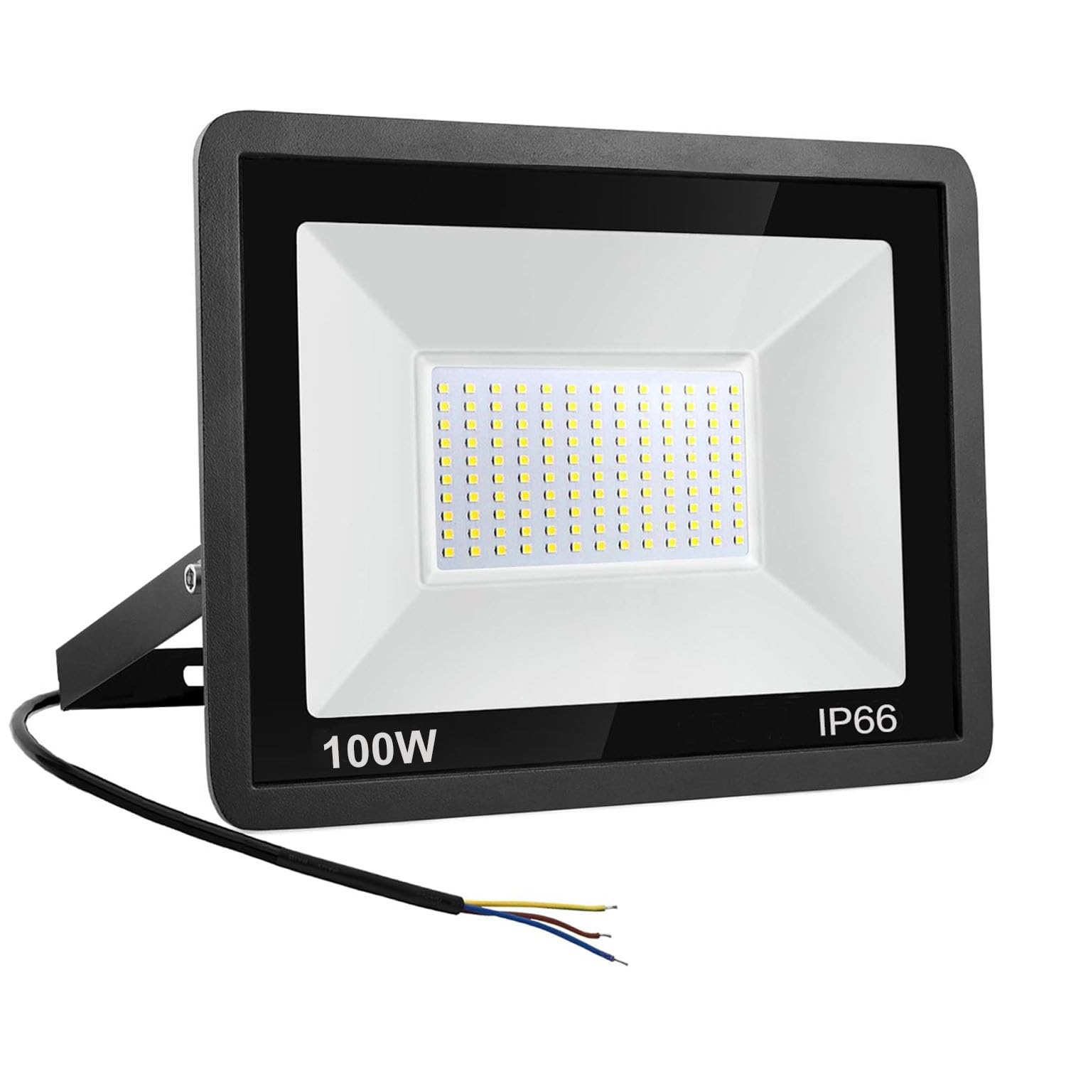 Focos LED Exterior 100W, IP66 Impermeable Foco Proyector LED, Blanco Frío 6500K 10000 Lumen Floodlight para Casa, Garaje, Patio, Terraza, Campo