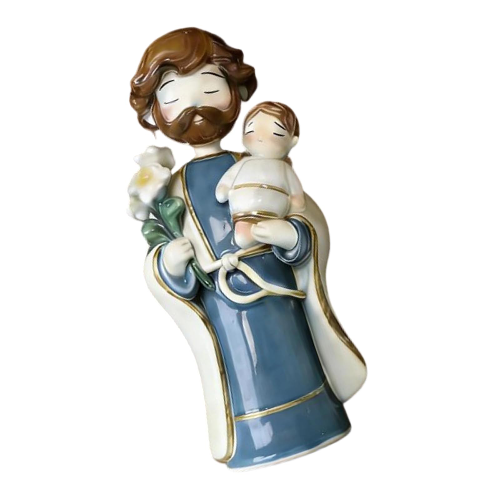 FROMCEO Peaceful Prayer Elder Statue Resin Prayer Figurine Dashboard Decors Perfect As Automotive Interior or Work Space Decors Resin Figurine
