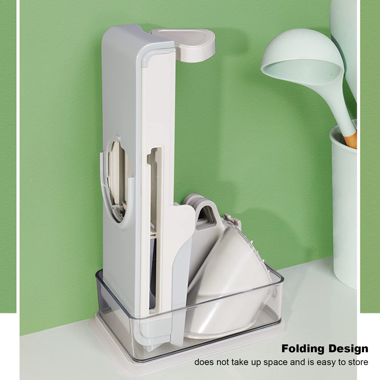 Affettatrice per Verdure, Mandolina affettatrice, Tritatutto Verticale Pieghevole Multifunzionale 3 in 1, tagliapatate