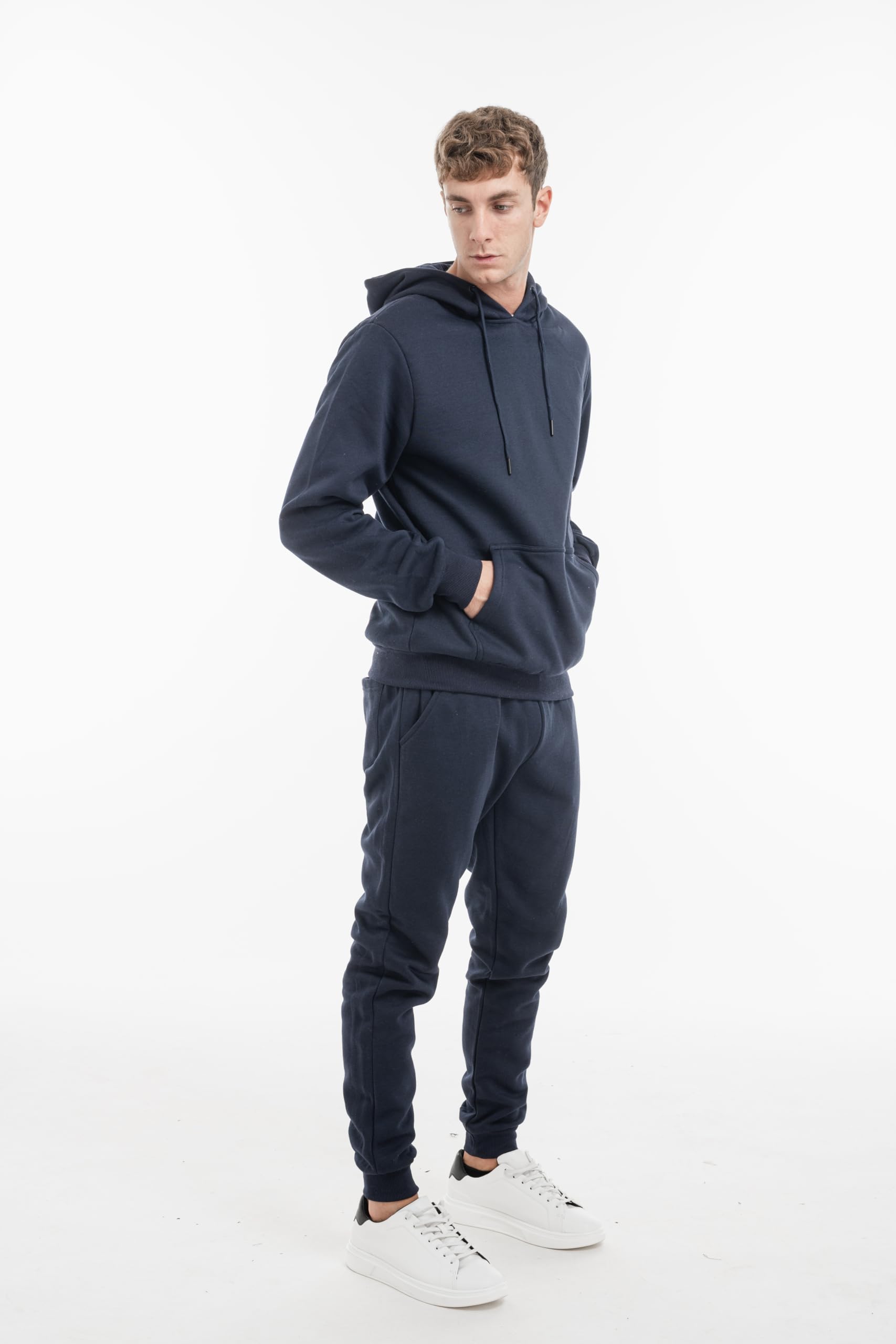 TONY BACKER Tuta Uomo In Cotone Sportiva Con Chiusura Zip Completo Tuta In Casa