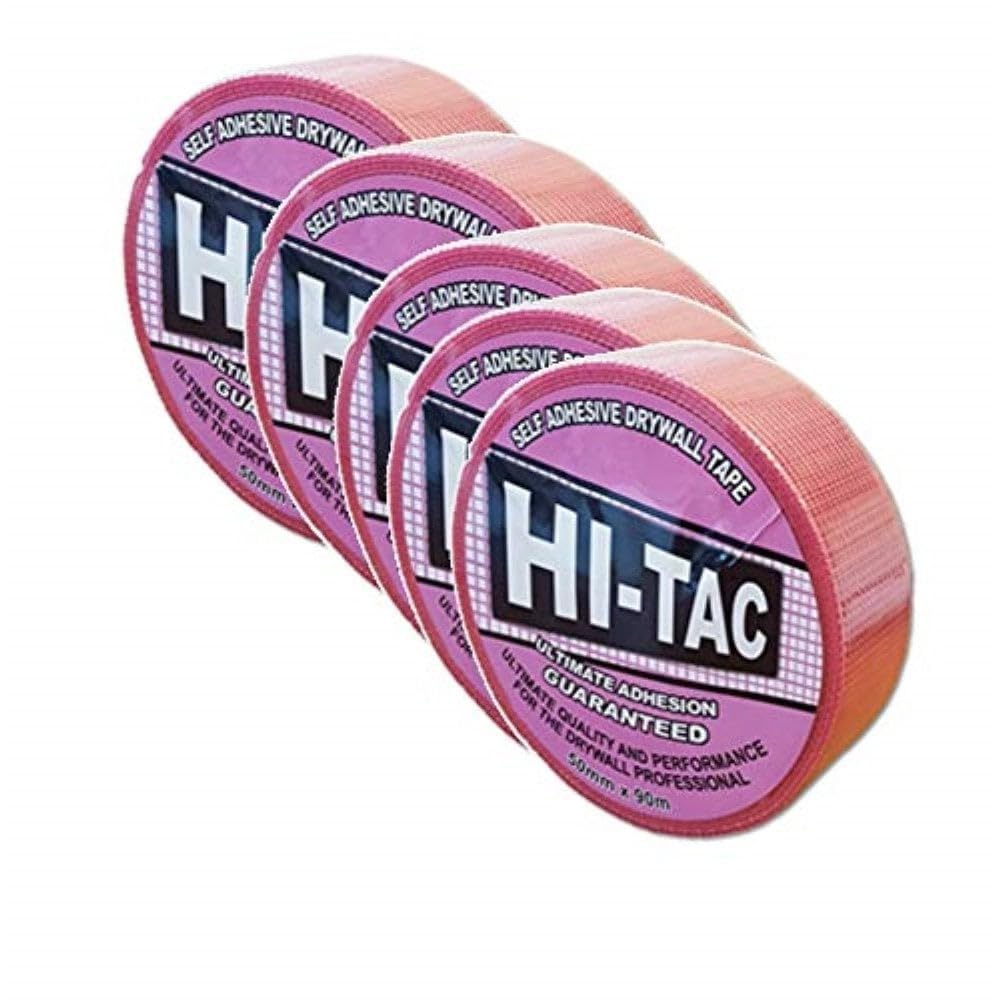 Hi-Tac Self Adhesive Drywall Scrim Tape 48mm x 90M Drywall Plasterers Mesh Tape (5)