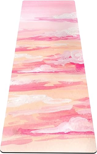 Miniatura 28 de nuveti Alfombrilla de yoga con estampado extra grueso de elastómero termoplástico antideslizante con bolsa de transporte, 72 x 24 pulgadas, extra