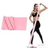 1 Pack Resistance Bands for Women & Men, Strength Training, Yoga & Home Workouts, Latex-Free Elastic Exercise Bands in 6 Colors (Pink)