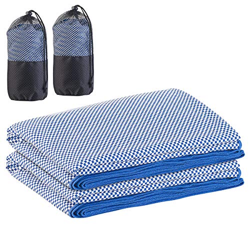 PEARL Saunatuch: 2er-Set schnelltrocknendes, leichtes Bambus-Handtuch, 200...