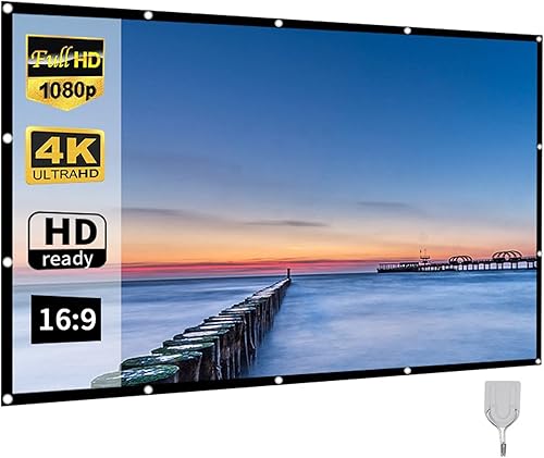 Miniatura 3 de Portable Projector Screen for Home Theater Outdoor HD White Foldable Anti-Crease (100Inch)