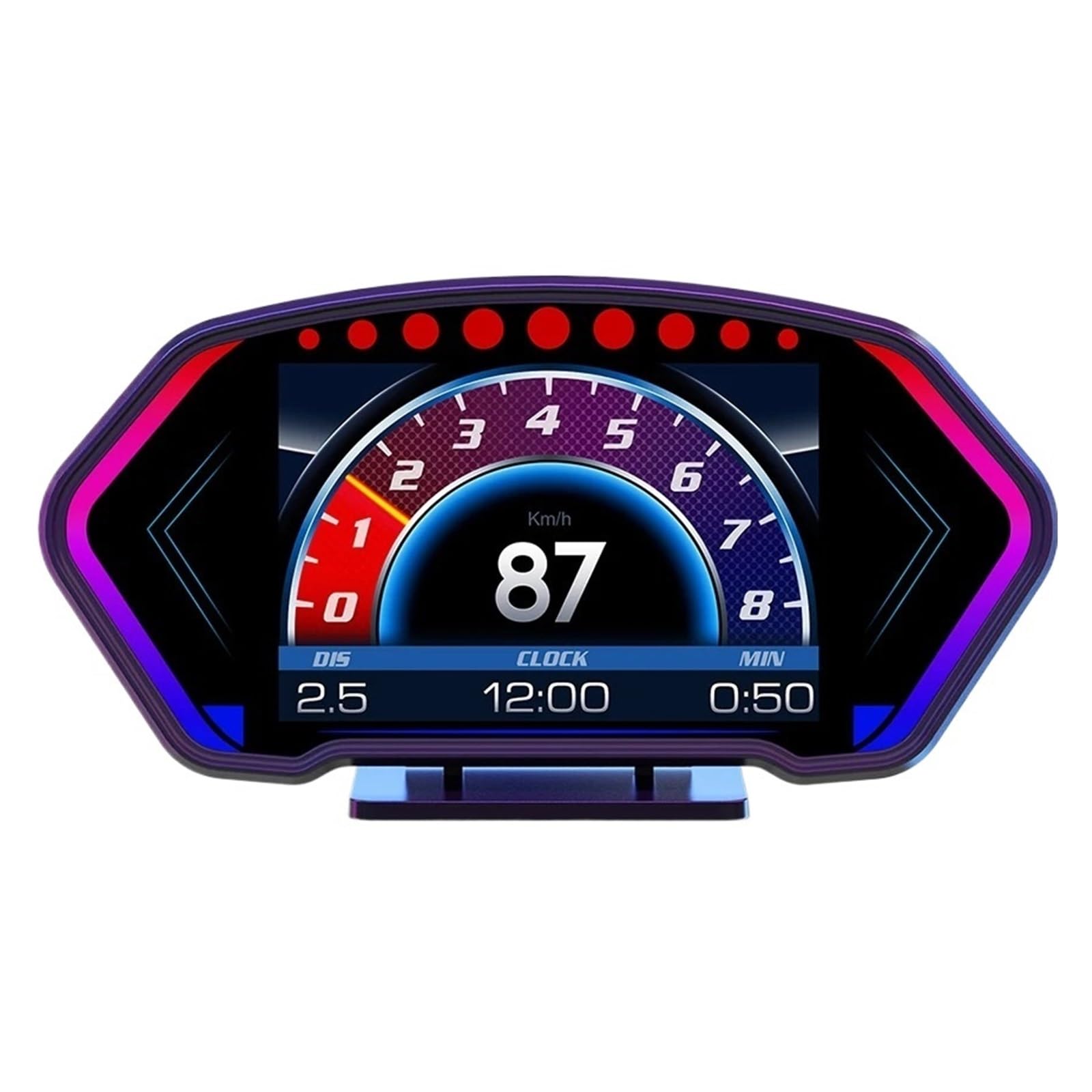 Pantalla Frontal HD P3 OBD2 + GPS, Sistema Dual HUD, Velocímetro Automático, Medidor De Pendiente, Tacómetro, Alarma De Temperatura De Agua, Accesorio For Coche Seguro FáCil De Usar