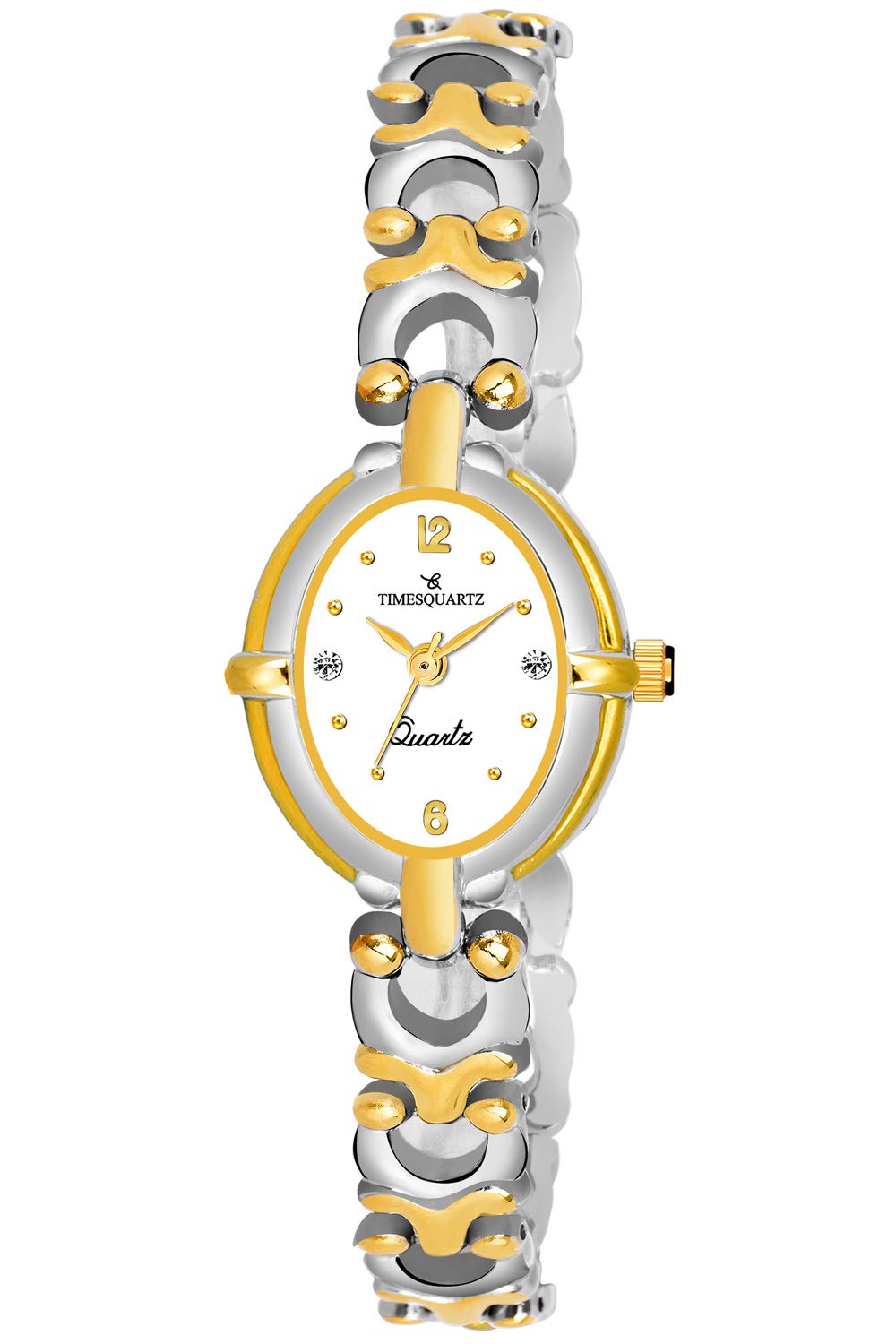 TIMESQUARTZ Analog Stainless Steel Wrist Watches for Girls Women Watches Latest in Fashion Women Ladies Watch Analogue with White Dial & Silver & Gold Belt Womens & Girls Watch (B08BLCNQFK) Amazon Price History, Amazon Price Tracker