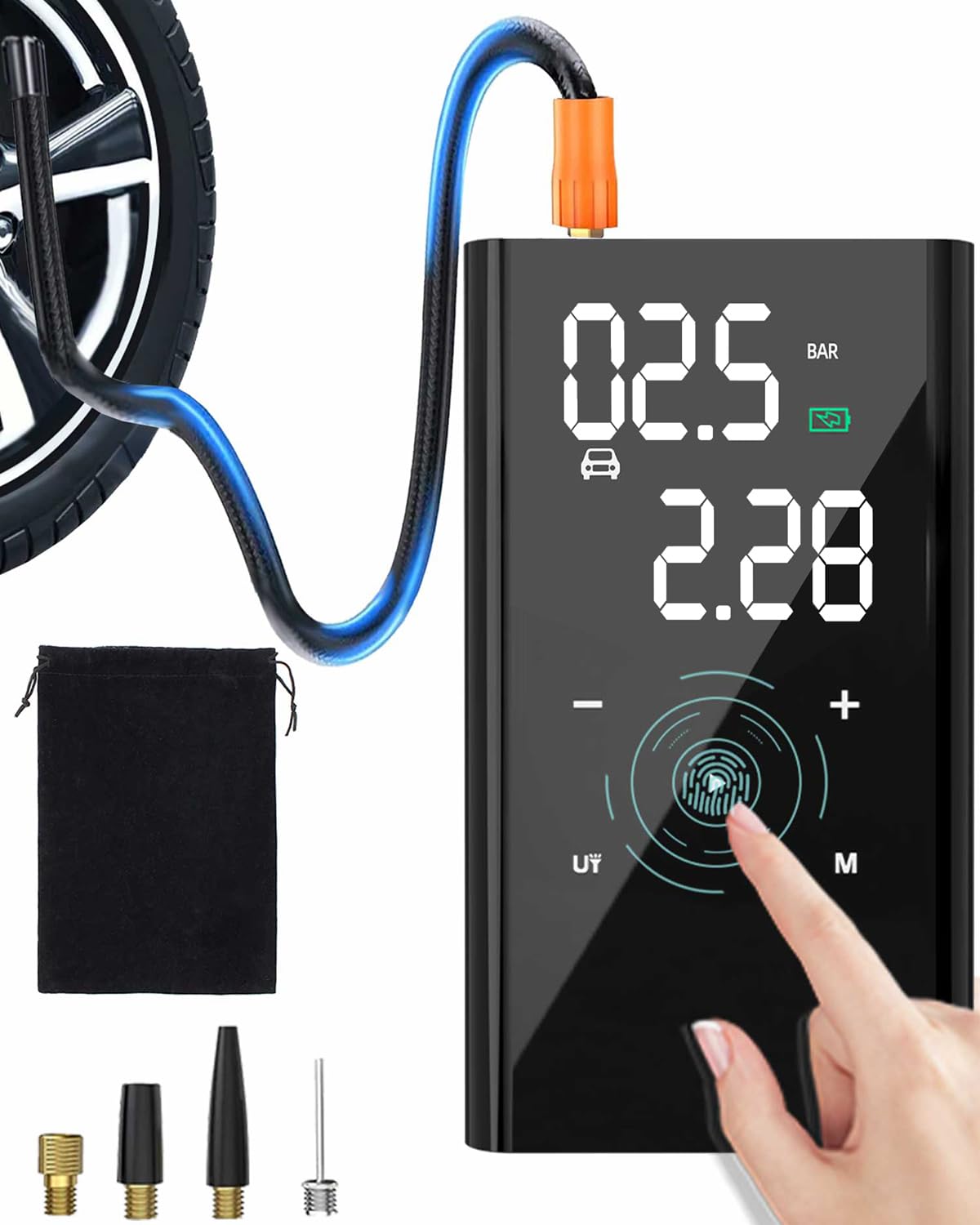 Compressore Aria Portatile 150PSI 12000mAh - Gonfia Gomme Auto, Bici, Palloni In 4X - Foto 11