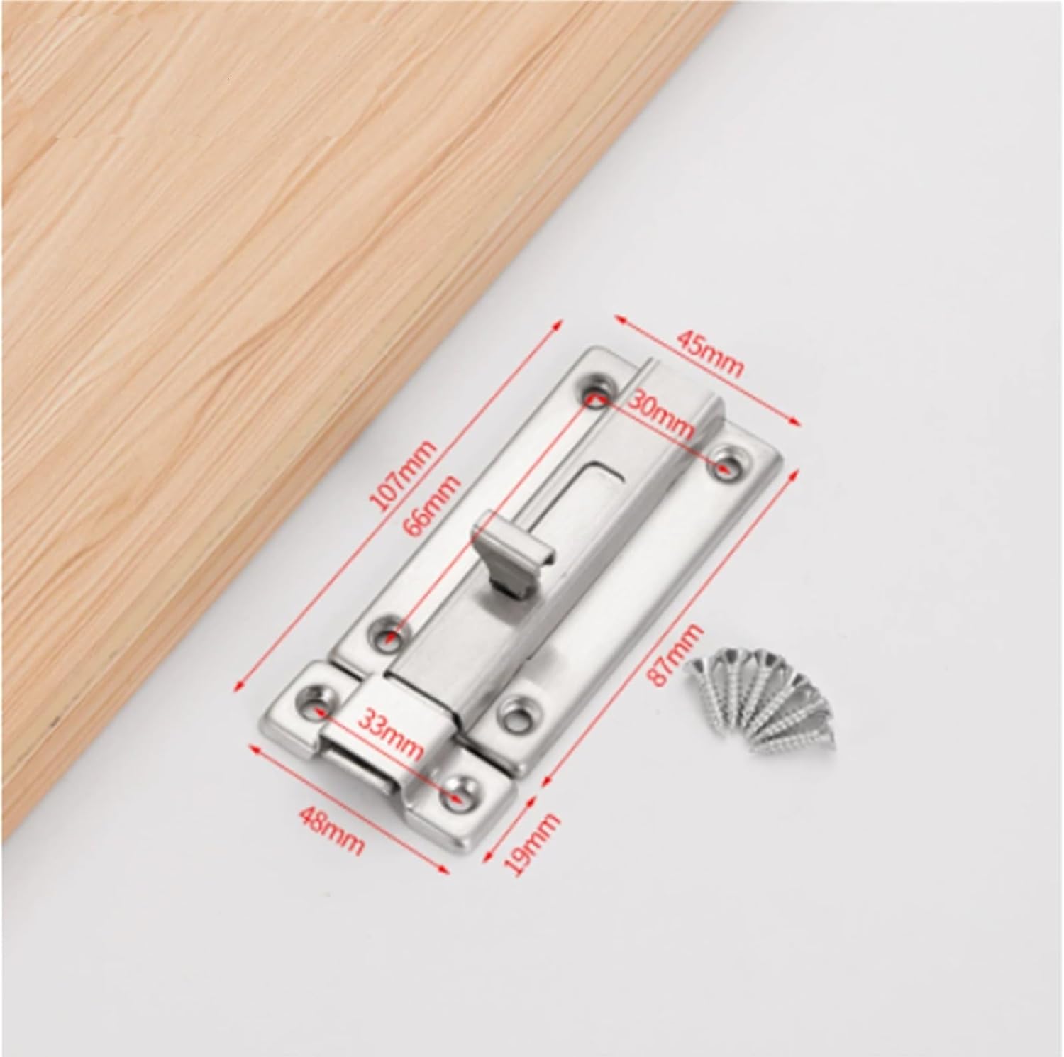 12pc 4'' Stainless Steel Double-Ended Door Bolts Sliding Lock Barrel Bolt Latch Safety Hardware