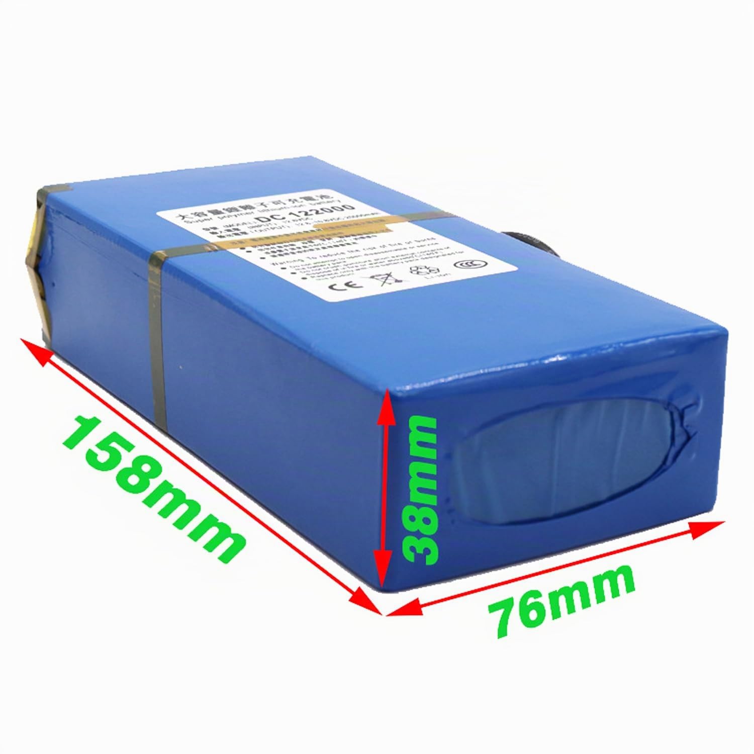 Batteria Ricaricabile agli ioni Litio con Caricabatterie Grande capacità 12Volt 20000mAh Batteria agli ioni Litio polimerica DC 12V 20000mAh Batteria Ricambio Batteria Backup