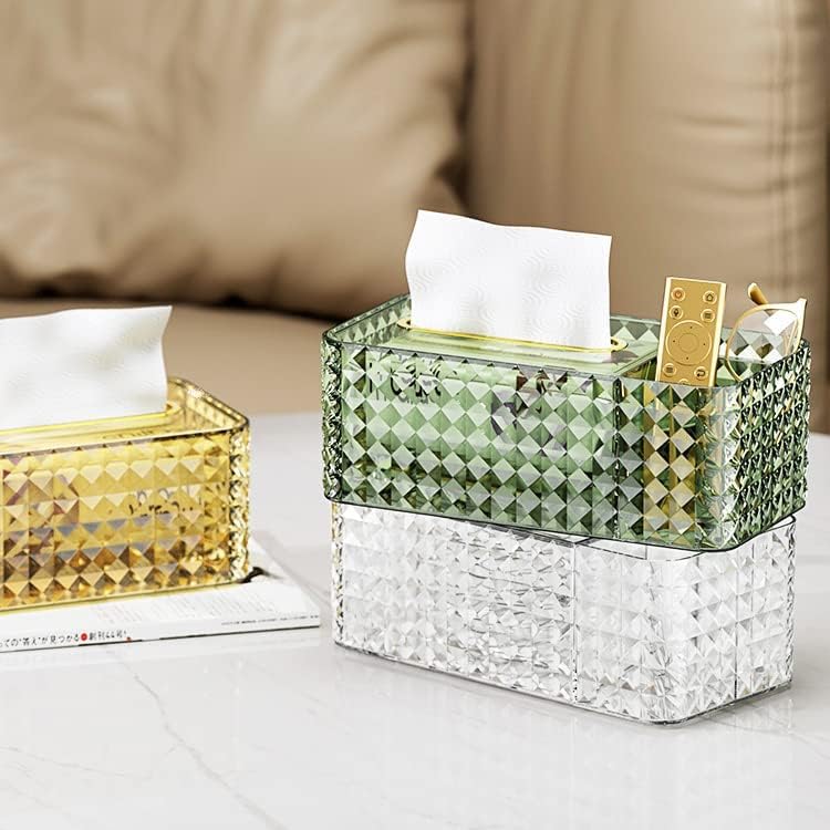 Image of Desktop Tissue Box, Multi-Functional Paper Box Cover Napkin Holder Tissue Storage Case Decorative Tissue Pen Remote Organizer for Home /Office /Restaurant